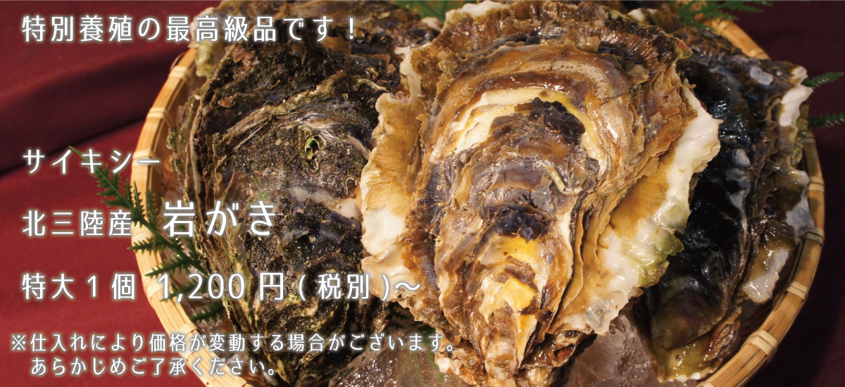 サイキシー 岩がき 特大1個1200円