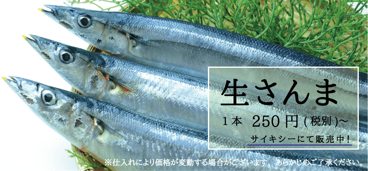 サイキシー 生さんま 250円〜