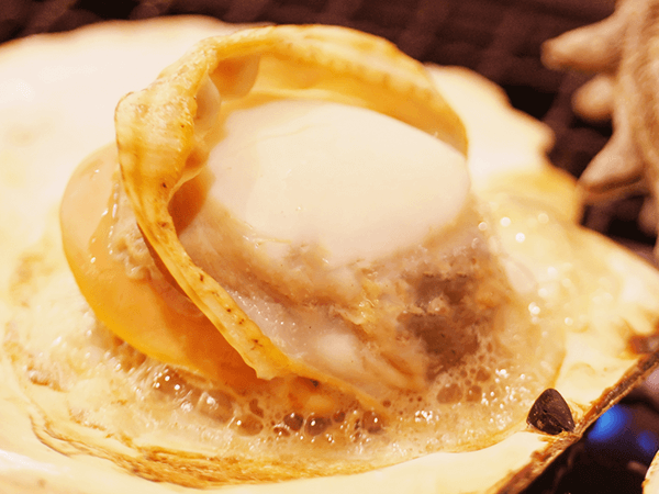 ホタテの貝焼き