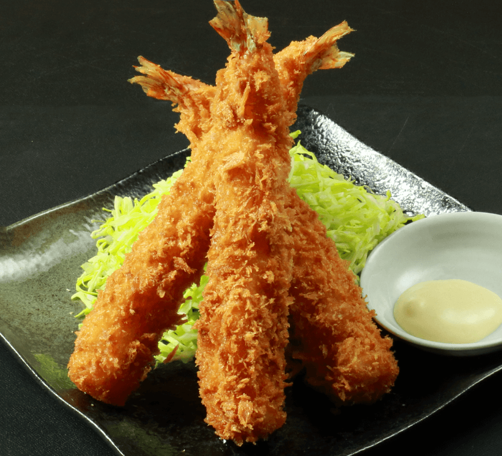 洋食屋御用達の特大エビフライ