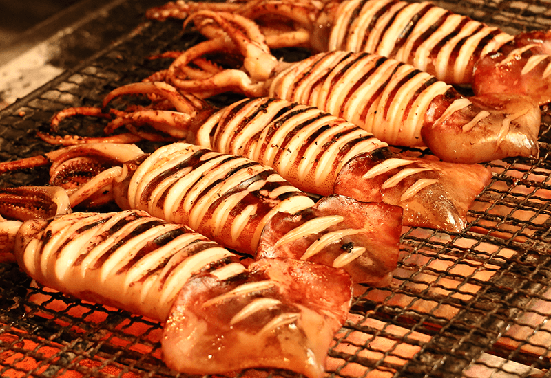 ビールにぴったりの「いか焼」