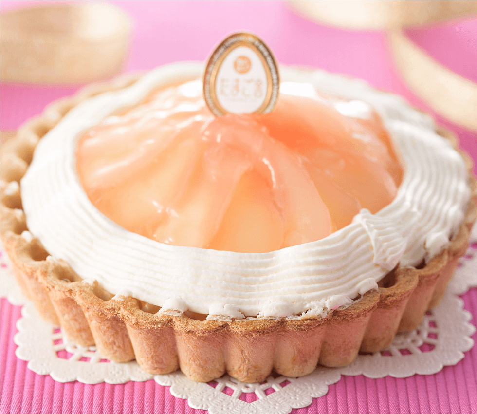 ハッピーママ～洋梨のレアチーズたまごタルト