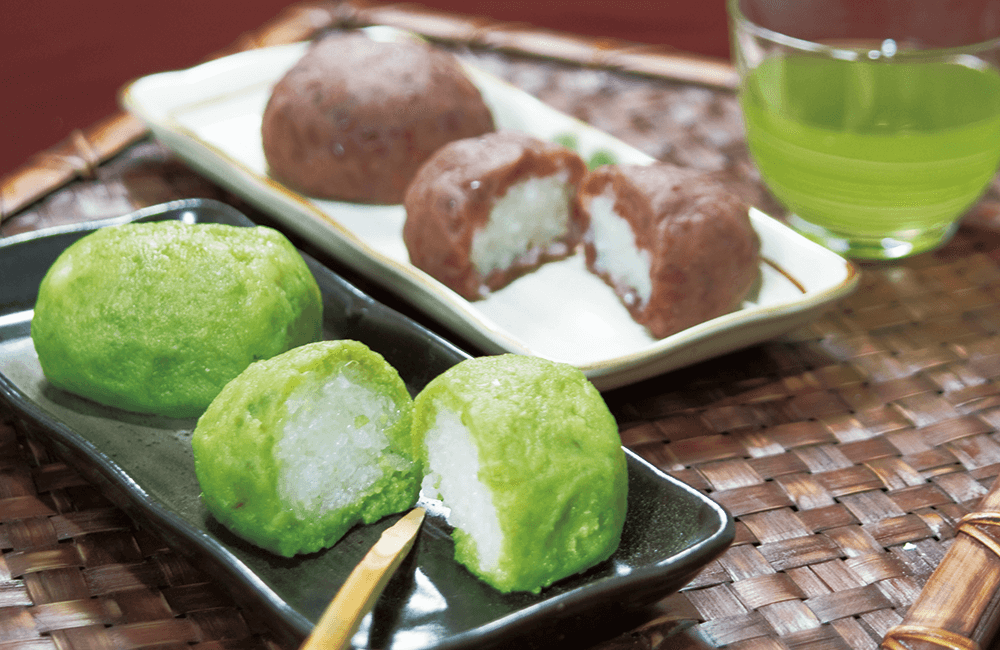 ぼたもち あんこ、きなこ、ずんだ、ごま、じゅうねん